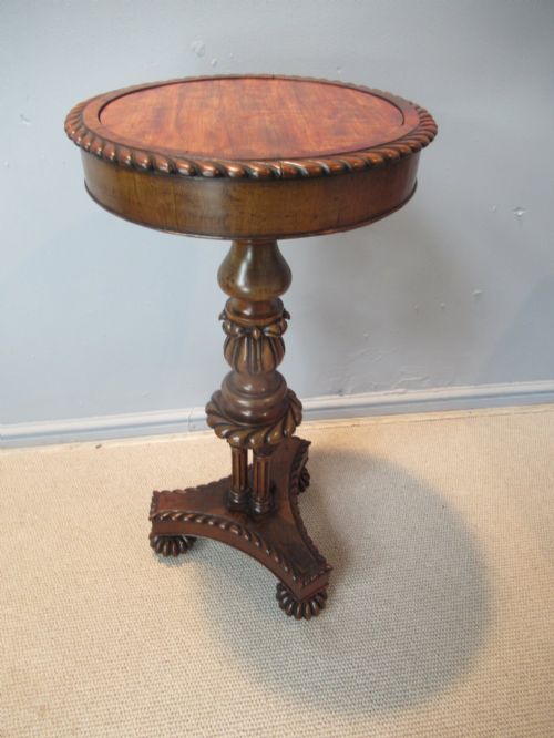 UNUSUAL 19TH CENTURY MAHOGANY PLANTER AND FIGURE STAND