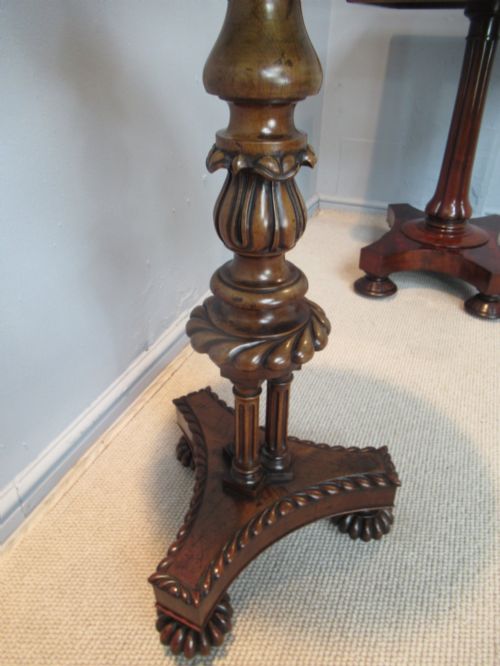 UNUSUAL 19TH CENTURY MAHOGANY PLANTER AND FIGURE STAND - ADDITIONAL PHOTO 4