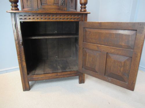 SMALL SIZE OAK COURT CUPBOARD - ADDITIONAL PHOTO 9