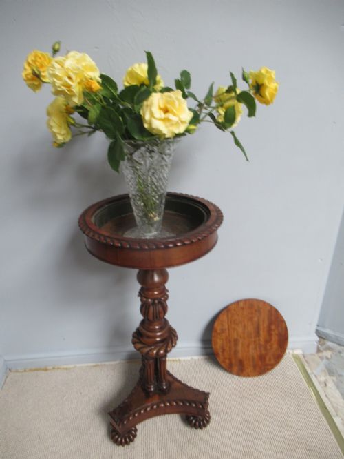 UNUSUAL 19TH CENTURY MAHOGANY PLANTER AND FIGURE STAND - ADDITIONAL PHOTO 10