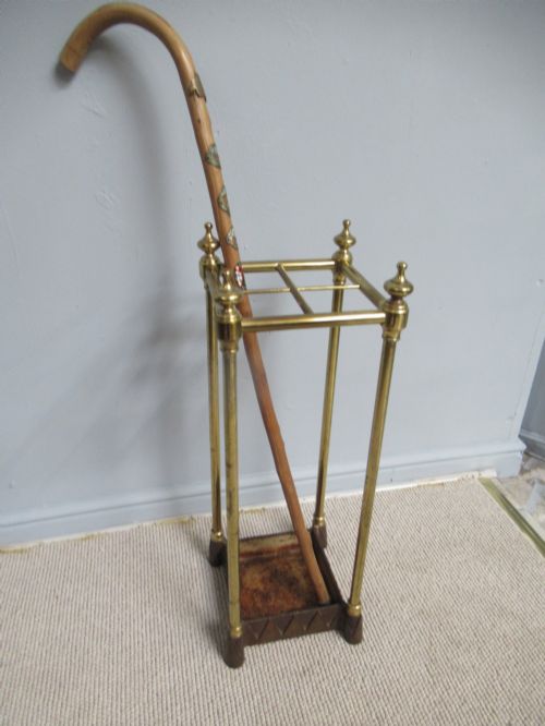 A    Brass and Cast Iron       1900s Walking Stick Stand.