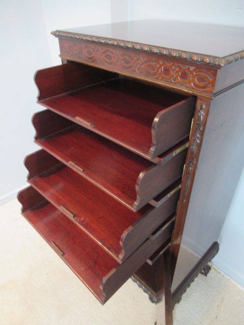 MAHOGANY MUSIC OR FILE CABINET - ADDITIONAL PHOTO 7