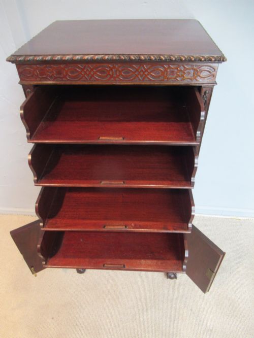MAHOGANY MUSIC OR FILE CABINET - ADDITIONAL PHOTO 8