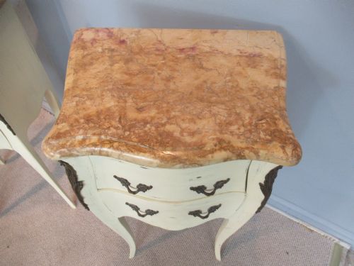 PAIR OF FRENCH STYLE BED SIDE CABINETS - ADDITIONAL PHOTO 1