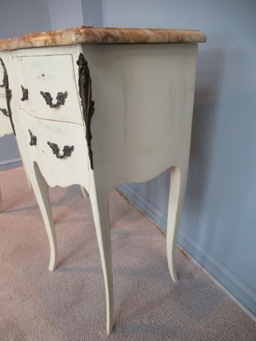 PAIR OF FRENCH STYLE BED SIDE CABINETS - ADDITIONAL PHOTO 3