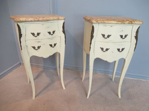 PAIR OF FRENCH STYLE BED SIDE CABINETS - ADDITIONAL PHOTO 8