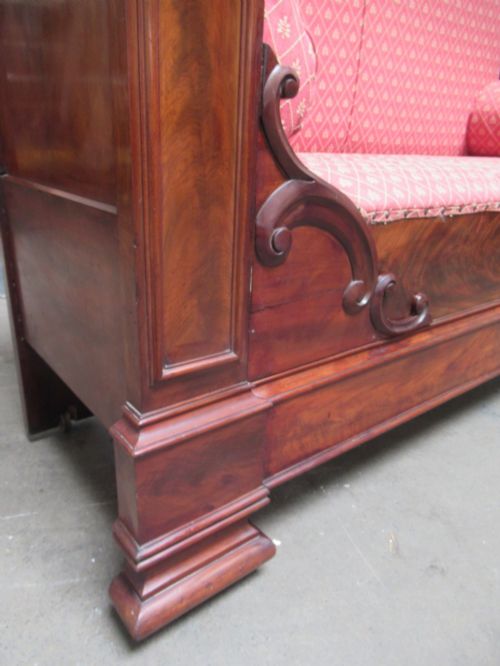 19TH CENTURY MAHOGANY BENCH SEAT - ADDITIONAL PHOTO 4