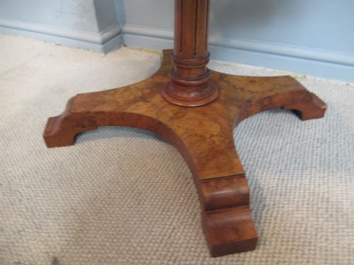 SCOTTISH BURR WALNUT 19TH CENTURY REVOLVING BOOKSTAND - ADDITIONAL PHOTO 3