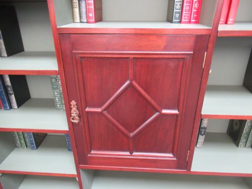EDWARDIAN PERIOD MAHOGANY OPEN BOOKCASE - ADDITIONAL PHOTO 7