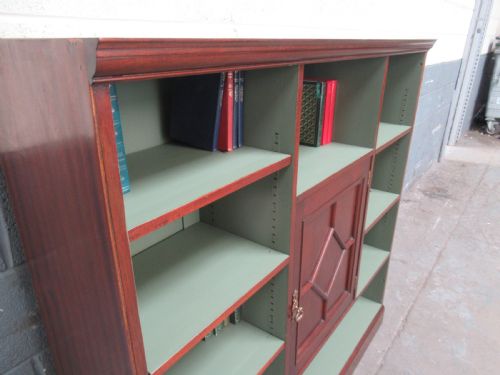 EDWARDIAN PERIOD MAHOGANY OPEN BOOKCASE - ADDITIONAL PHOTO 9