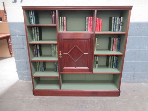 EDWARDIAN PERIOD MAHOGANY OPEN BOOKCASE - ADDITIONAL PHOTO 10