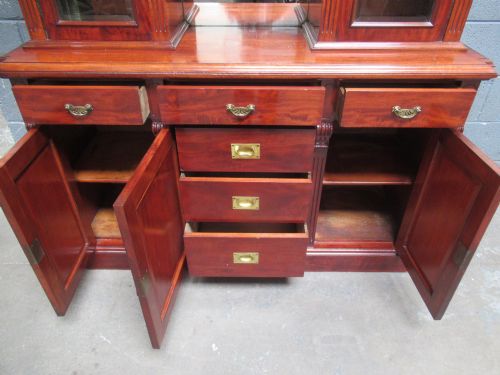 VICTORIAN MAHOGANY BOOKCASE 1880S - ADDITIONAL PHOTO 5