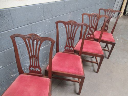 SET OF FOUR EDWARDIAN MAHOGANY DINING CHAIRS - ADDITIONAL PHOTO 1