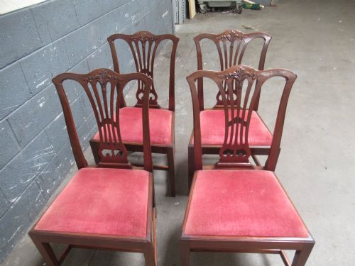 SET OF FOUR EDWARDIAN MAHOGANY DINING CHAIRS - ADDITIONAL PHOTO 5