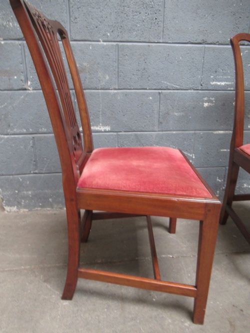 SET OF FOUR EDWARDIAN MAHOGANY DINING CHAIRS - ADDITIONAL PHOTO 6