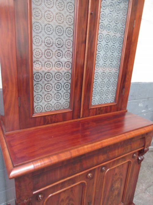 TALL VICTORIAN PERIOD MAHOGANY 1870S BOOKCASE - ADDITIONAL PHOTO 10