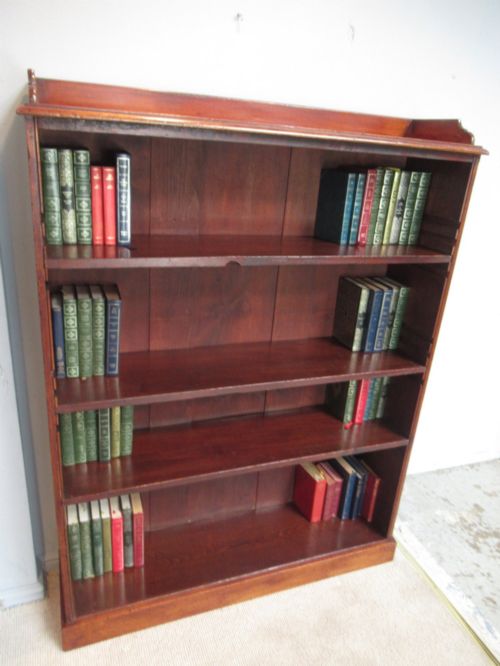 Late Victorian Mahogany   Open Bookcase