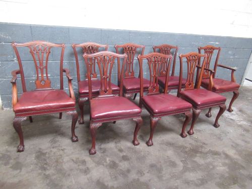 Set of Eight Chippendale Style Mahogany   Dining Chairs