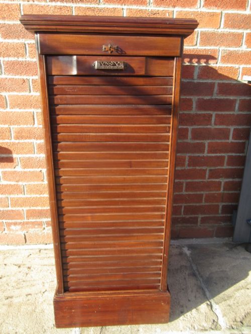 Mahogany  Tambour    Front File Cabinet  1910s