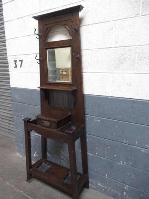 Oak Hall Stand for Hat and Coats