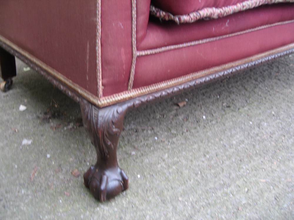 Two seat chippendale style sofa couch View IV