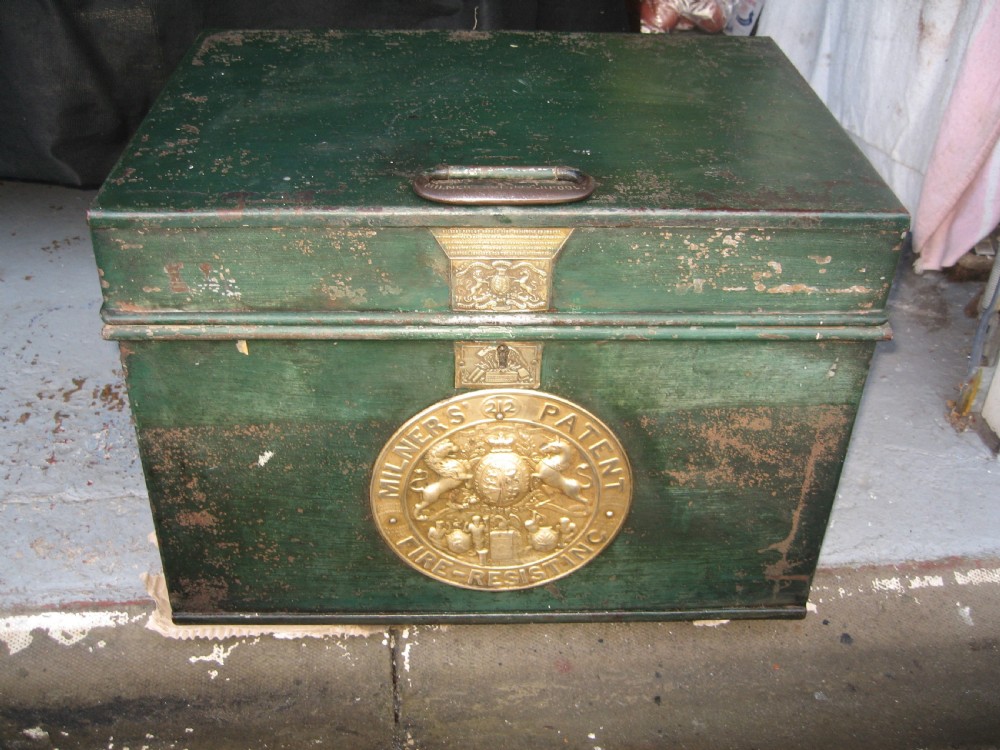 Iron and brass safe box