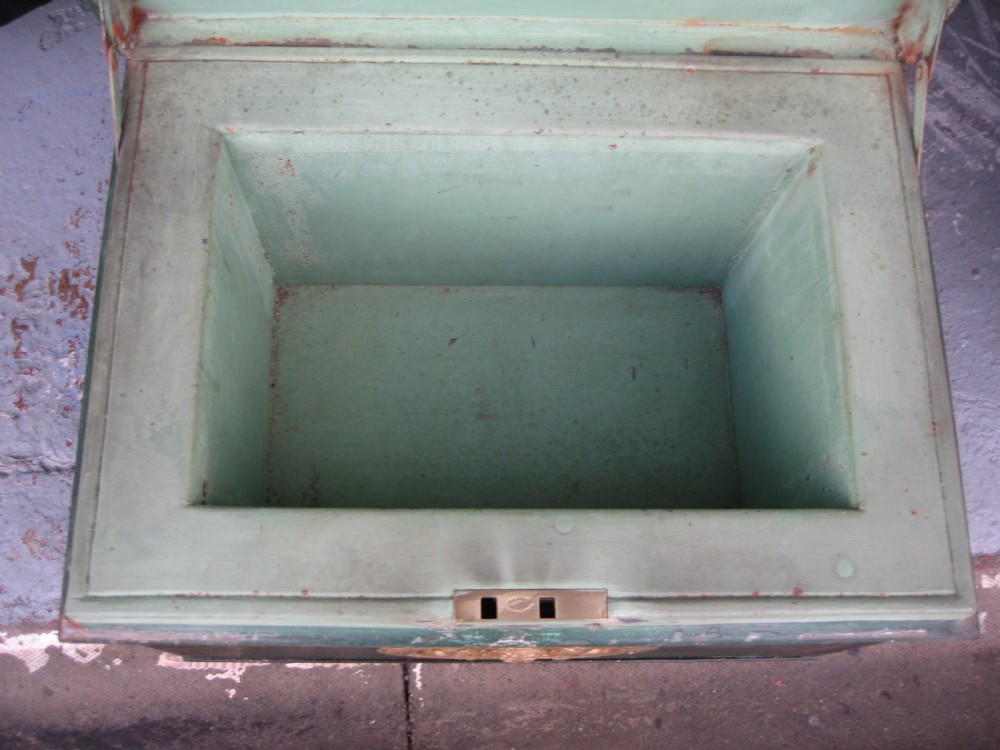 Iron and brass safe box View V