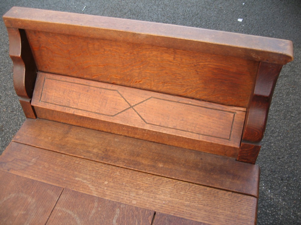 Oak box lid bench seat View VII