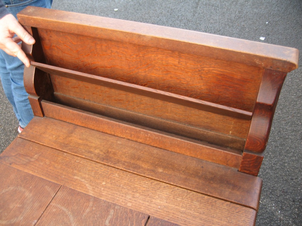 Oak box lid bench seat View IX