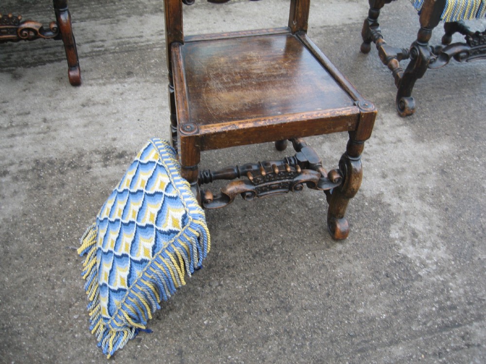 Impressive  set of 8 oak dining  chairs View V