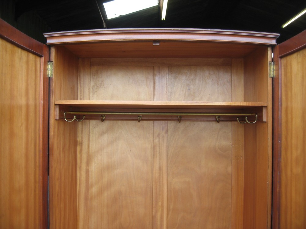 Mahogany bow front  two door wardrobe View IV