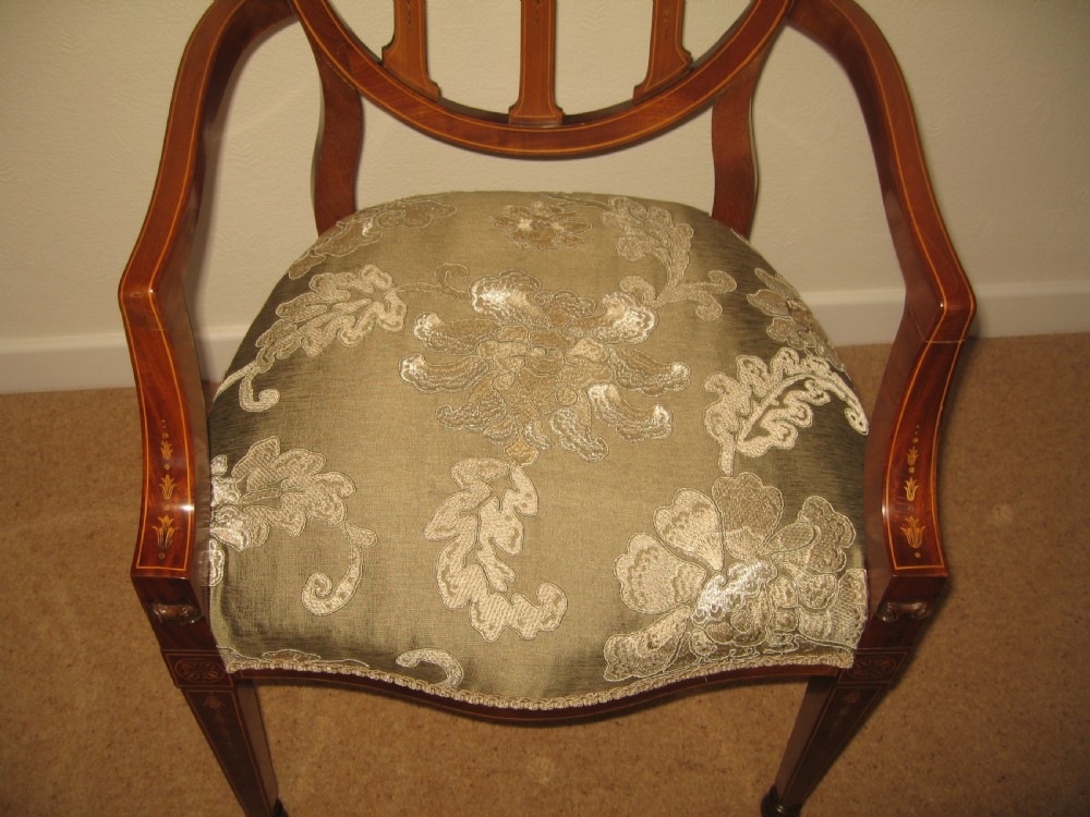 Quality  inlaid mahogany  arm chair View V