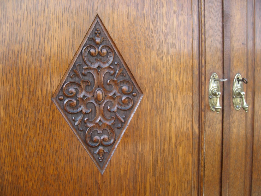 Oak cupboard bookcase View V