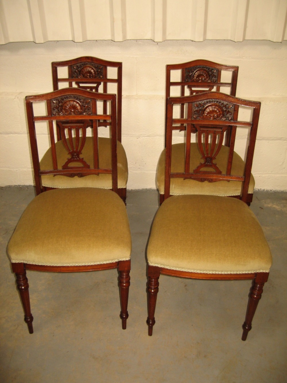 Set of four late victorian dining chairs View VIII