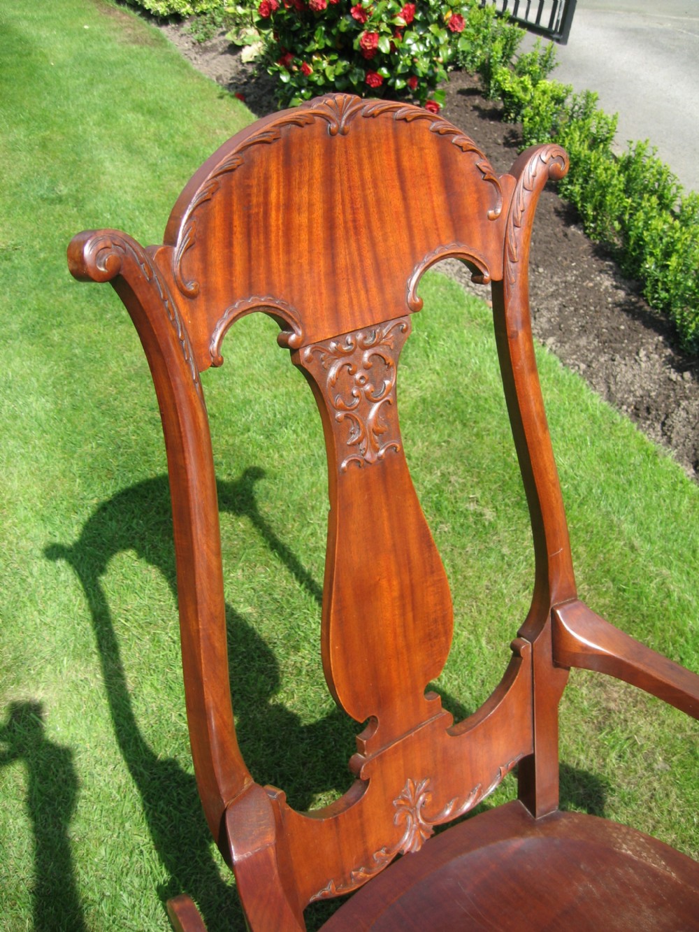 Mahogany rocking arm chair View III