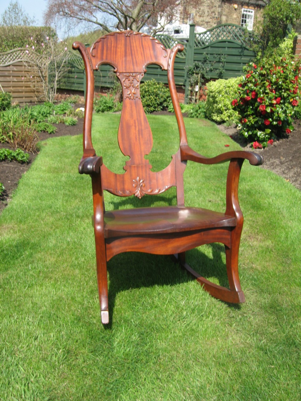 Mahogany rocking arm chair View VIII