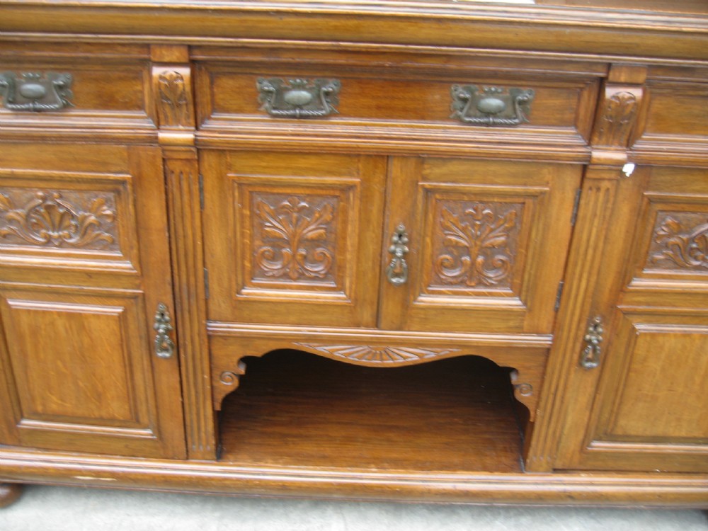 Victorian oak side board desser View III