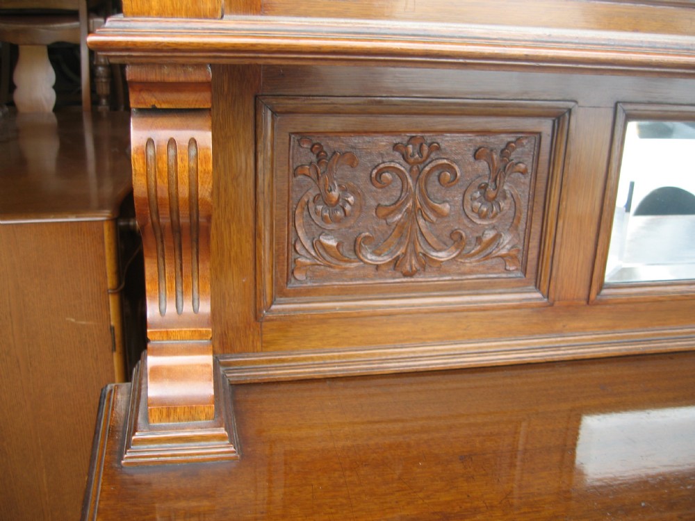 Victorian oak side board desser View X