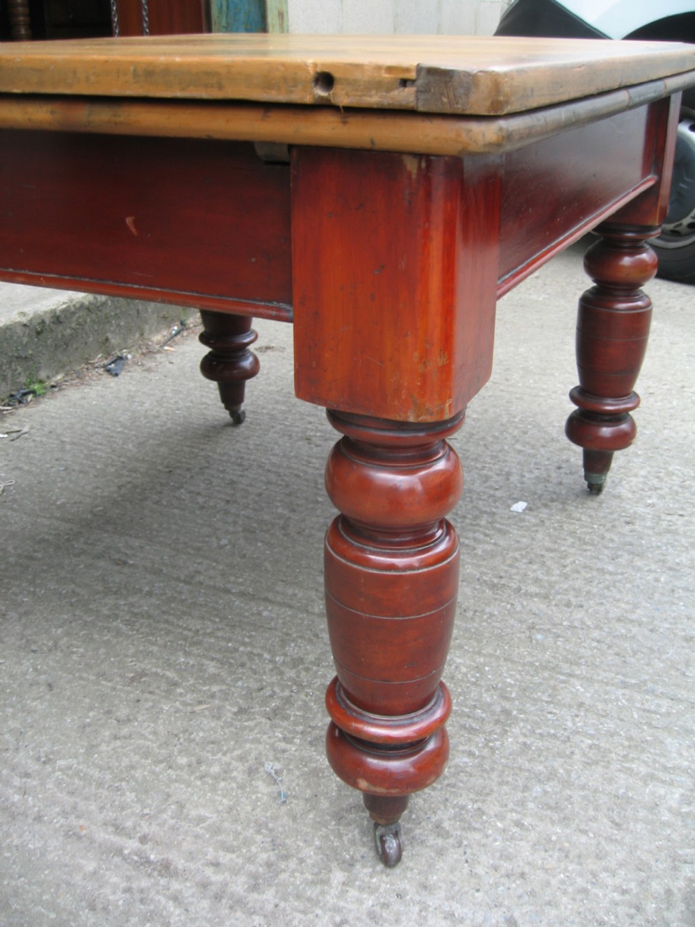 Victorian  pine  extending table View II