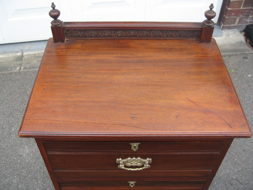Small late victorian mahogany chest drawers View IV