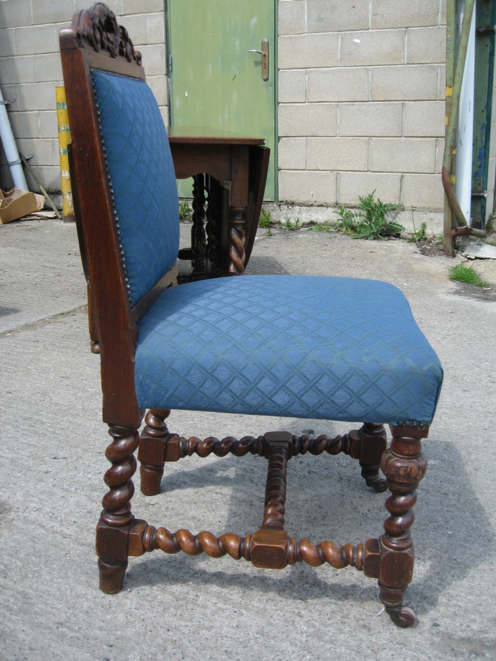 Set of six Victorian oak  dining chairs View IV