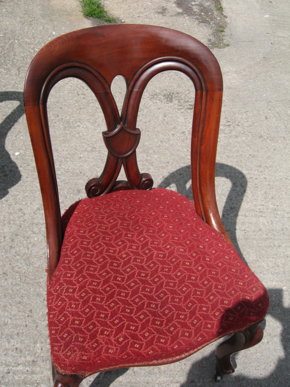 Set of six Victorian mahogany dining chairs View III