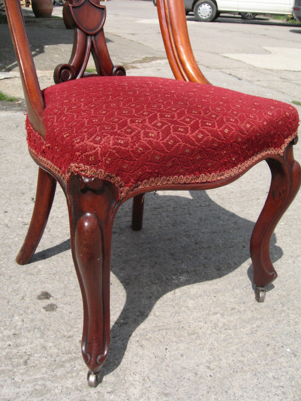 Set of six Victorian mahogany dining chairs View IV