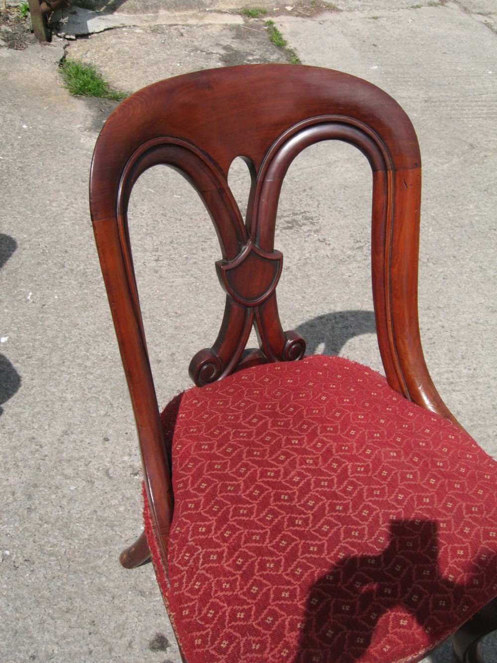 Set of six Victorian mahogany dining chairs View VI