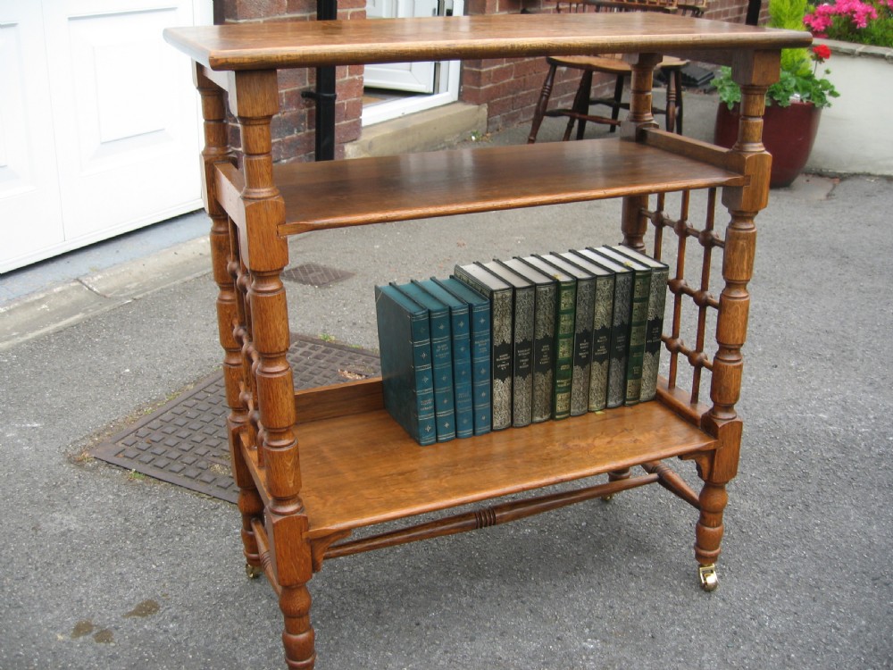 Liberty  style  oak open bookcase View III