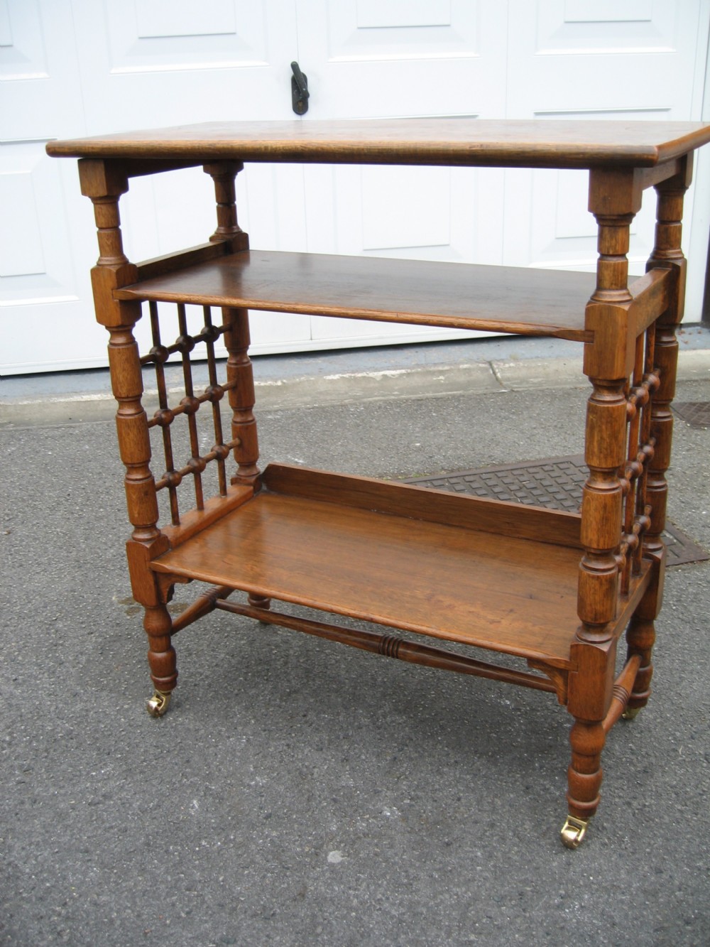 Liberty  style  oak open bookcase View VIII