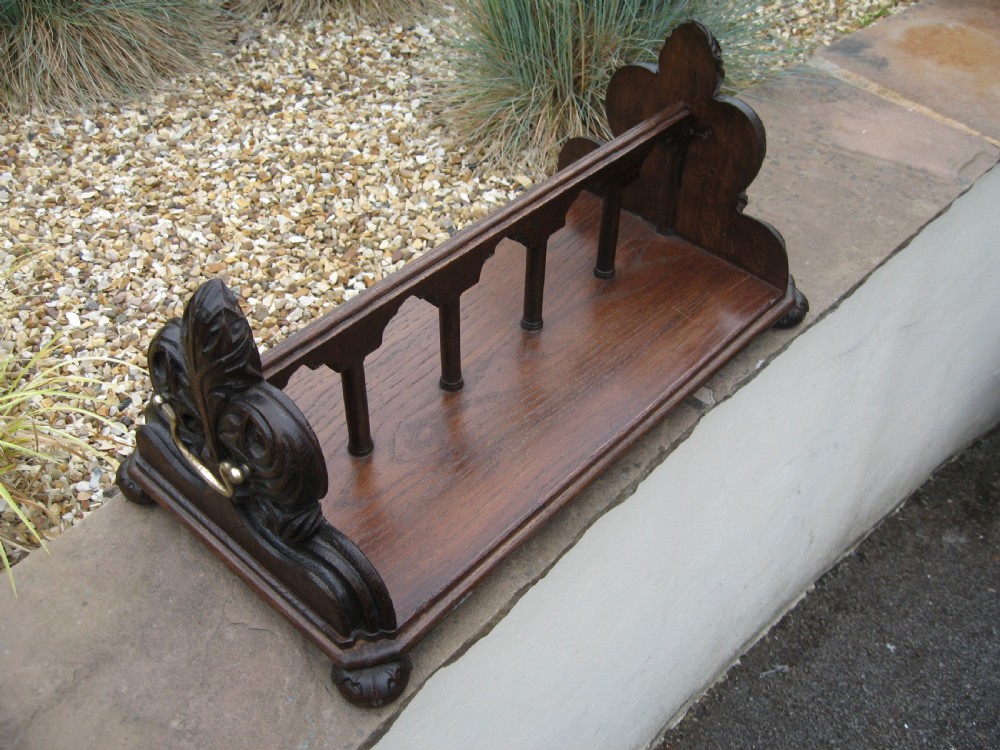 Victorian oak small  book rack View V