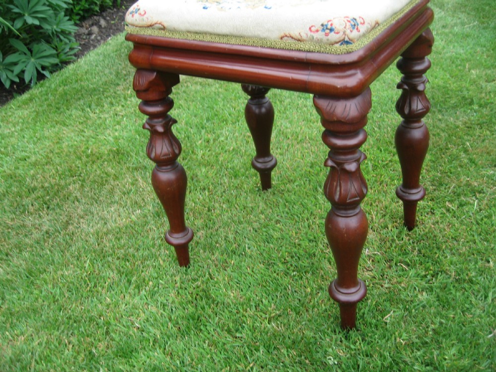 Victorian mahogany  stool View II