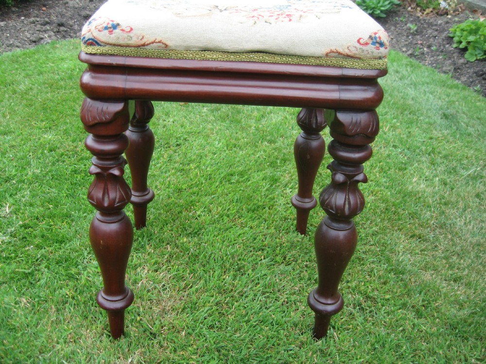 Victorian mahogany  stool View VI