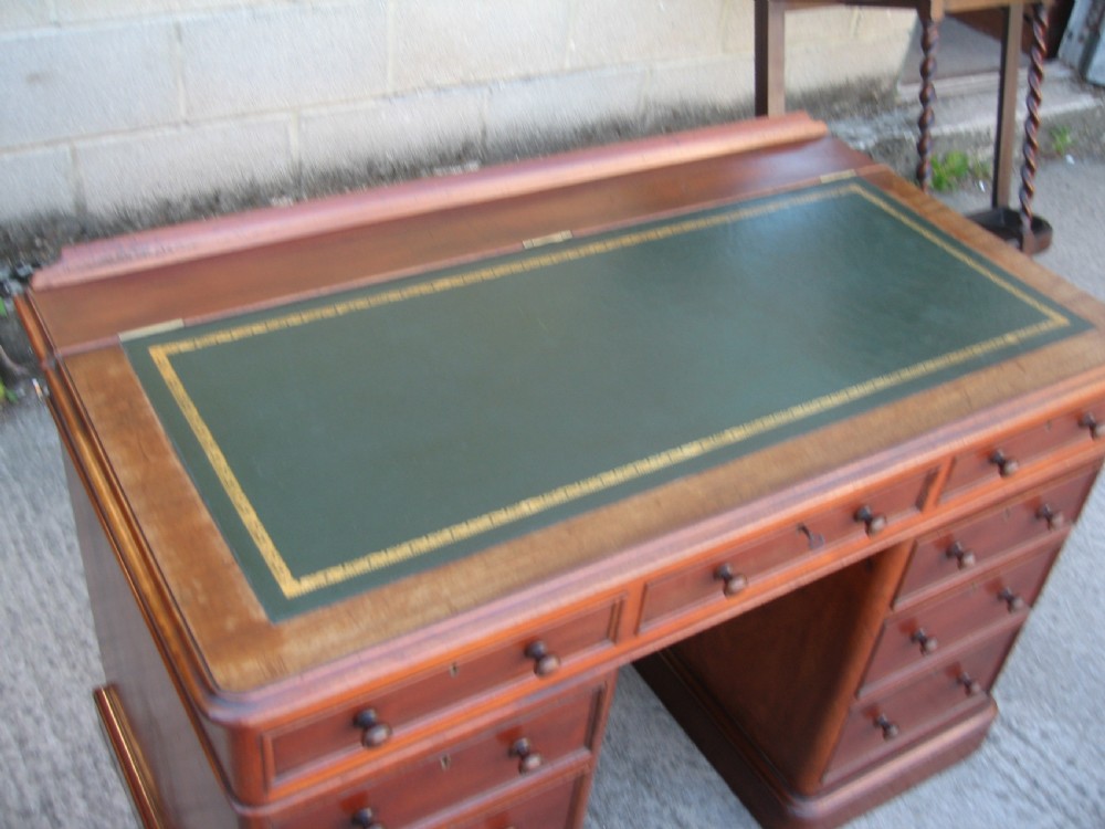 Unusual Victorian mahogany  desk View IV